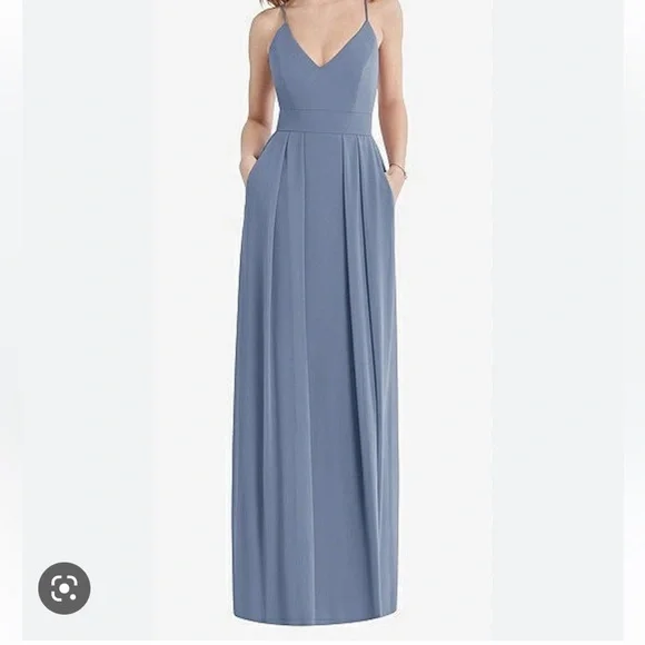 larkspur bridesmaid dress Dessy larkspur